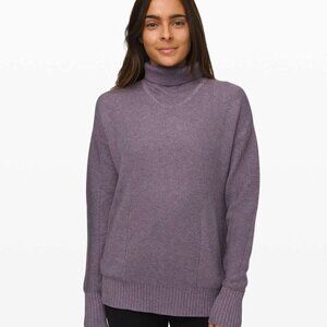 Lululemon Cozy Calling Turtleneck Heathered Purple Quartz | Small
